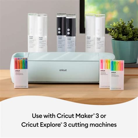 2010006 - Cricut Removable Smart Vinyl Write Transparent; 1 roll 13 in x 3 ft (33 cm x 0.9 m); Works without a cutting mat – just load & go!; Customize with compatible Cricut® Pens & Markers; Durable yet easily removes from surfaces; Do not use with Transfer Tape; For Cricut Explore® 3 & Cricut Maker® 3 cutting machines